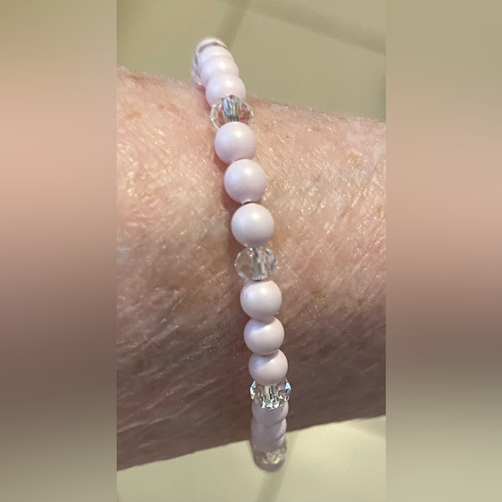 Swarovski pink crystal pearl bracelet NEW FINAL OFFER
